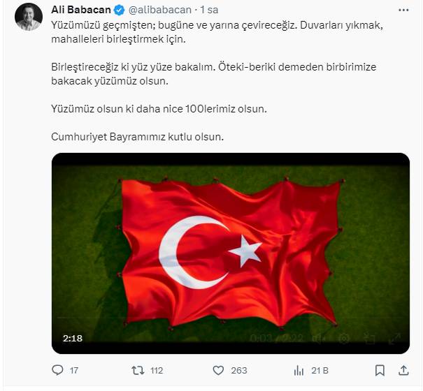 Siyasiler Türkiye Cumhuriyeti’nin 100. Yaşını kutladı 9